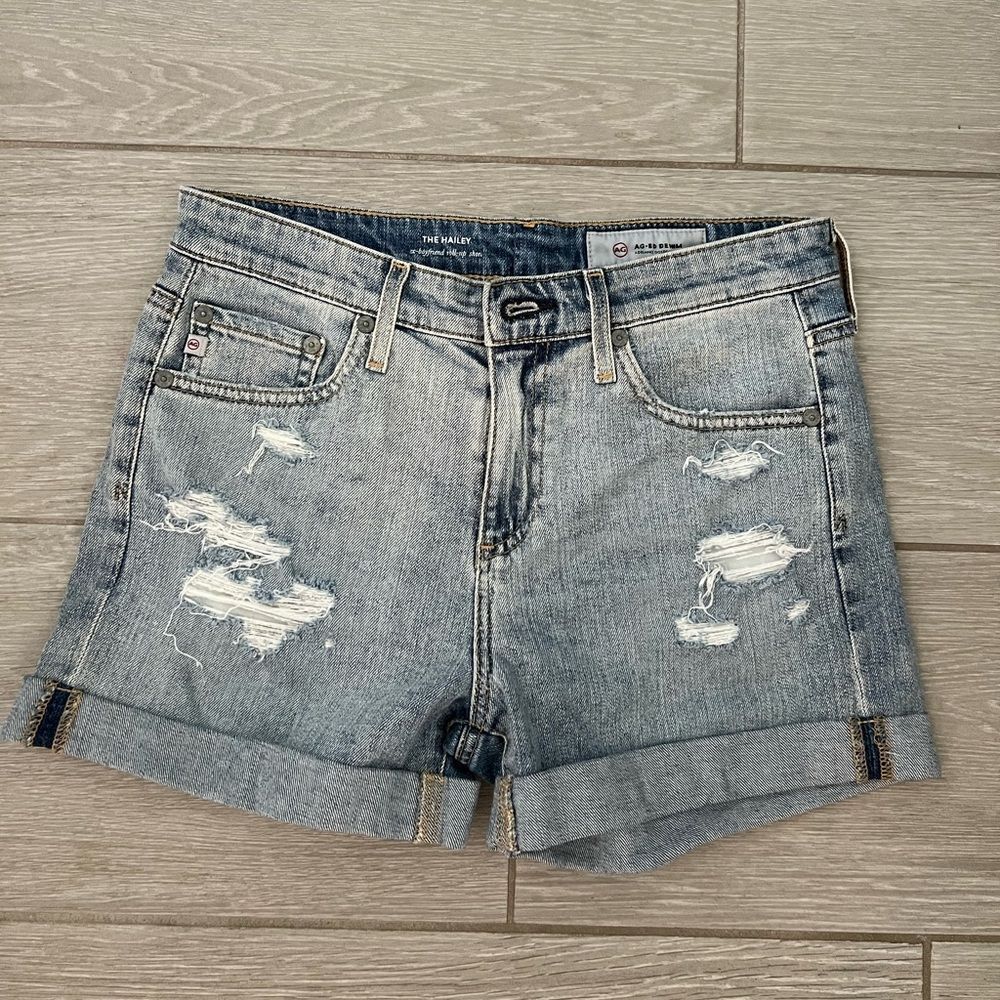 AG Adriano Goldschmied Hailey Ex Boyfriend Short Rolled up Size 25